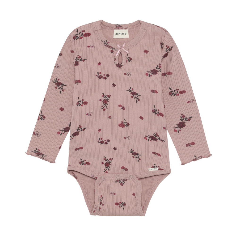 Long Sleeve RIbbed Bodysuit- Fawn