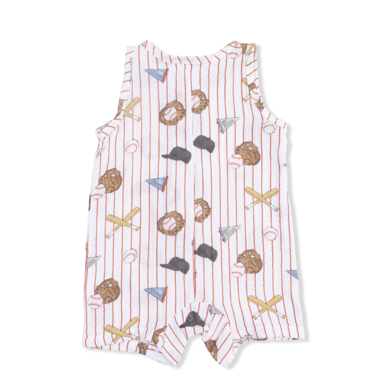Vintage Baseball Sleeveless Shortie Romper