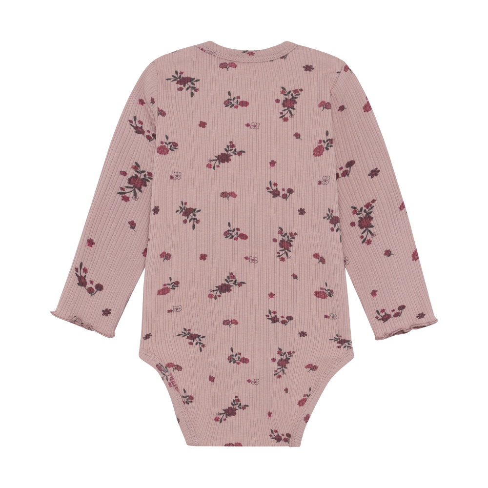 Long Sleeve RIbbed Bodysuit- Fawn