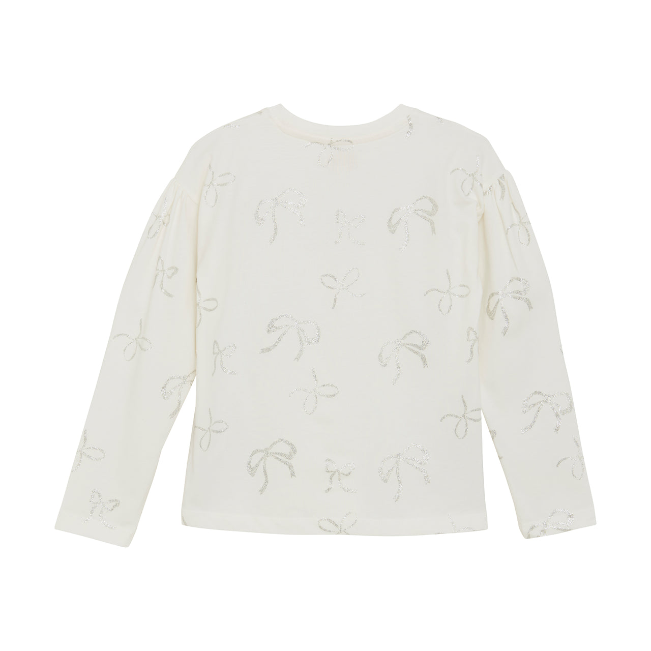 Cloud Glitter Bow Long Sleeve T-Shirt