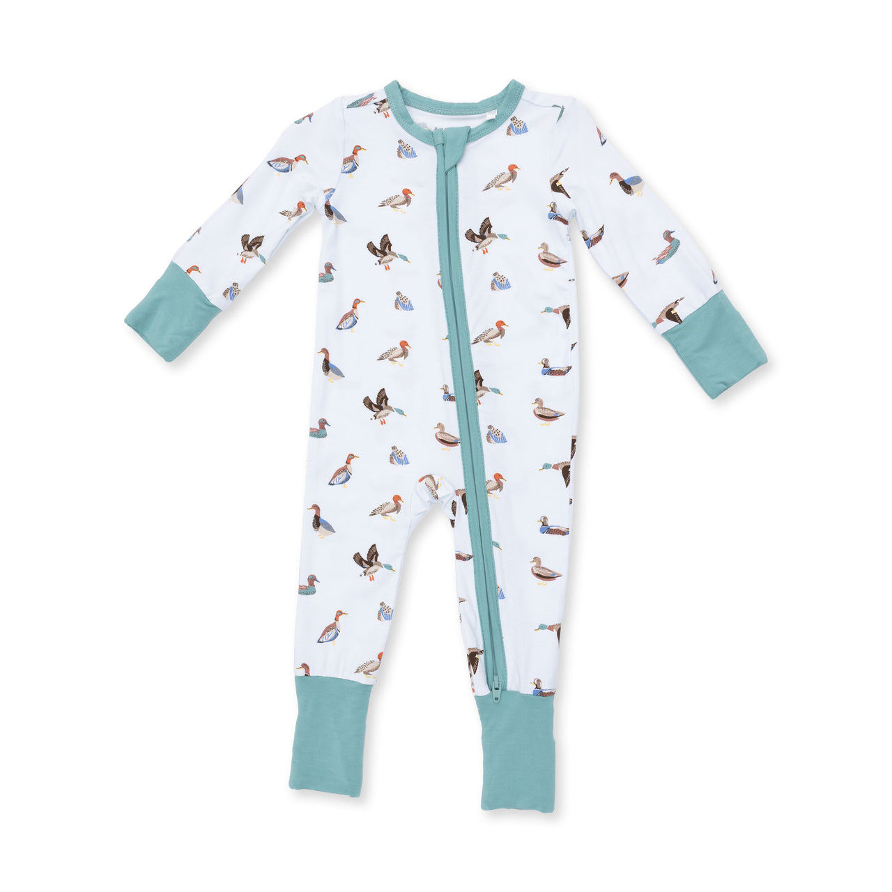 Zippered Romper- American Ducks