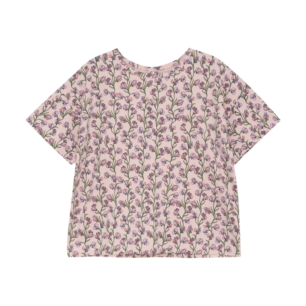 Peach Floral Jersey T-shirt