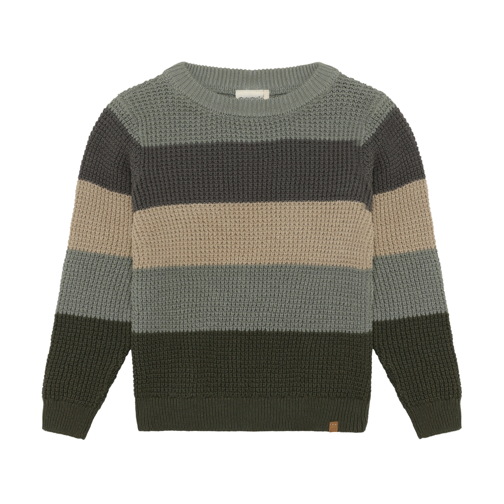 Striped Knitted Sweater- Beetle