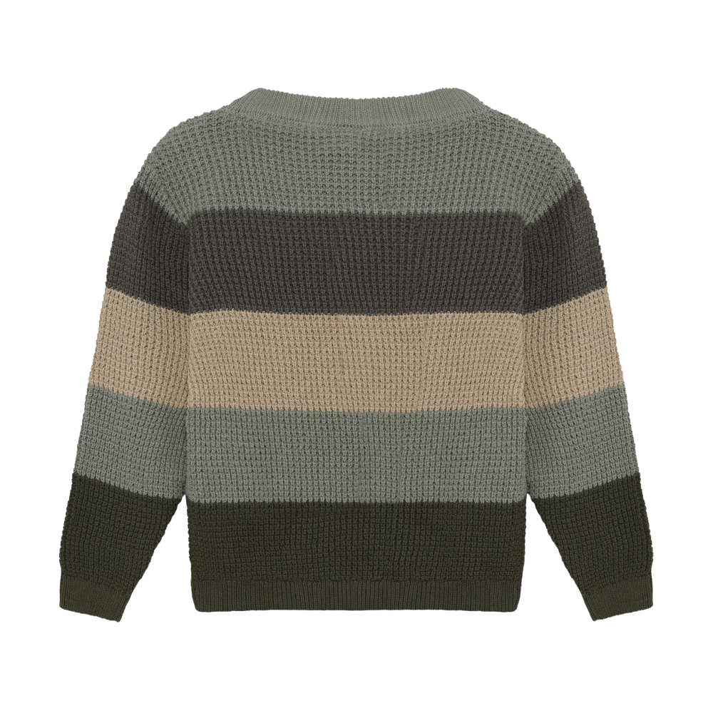 Striped Knitted Sweater- Beetle