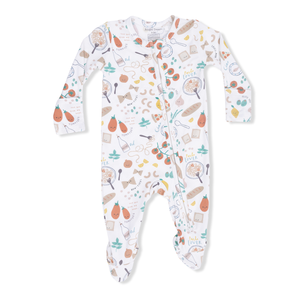 Zippered Footie- Pasta Lovers