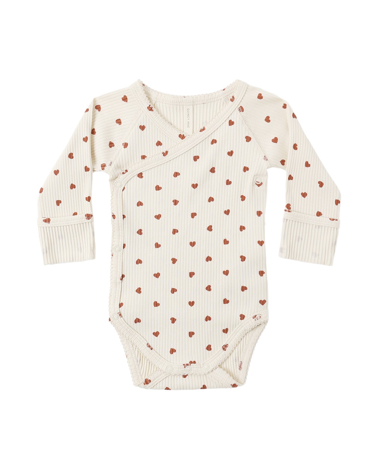 Red Hearts Side Snap Bodysuit