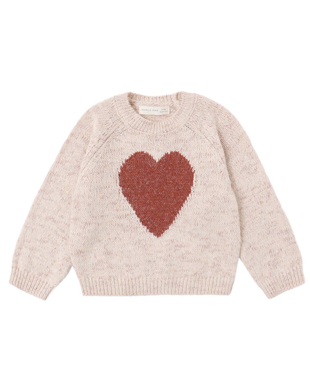 Red Heart Knit Sweatshirt