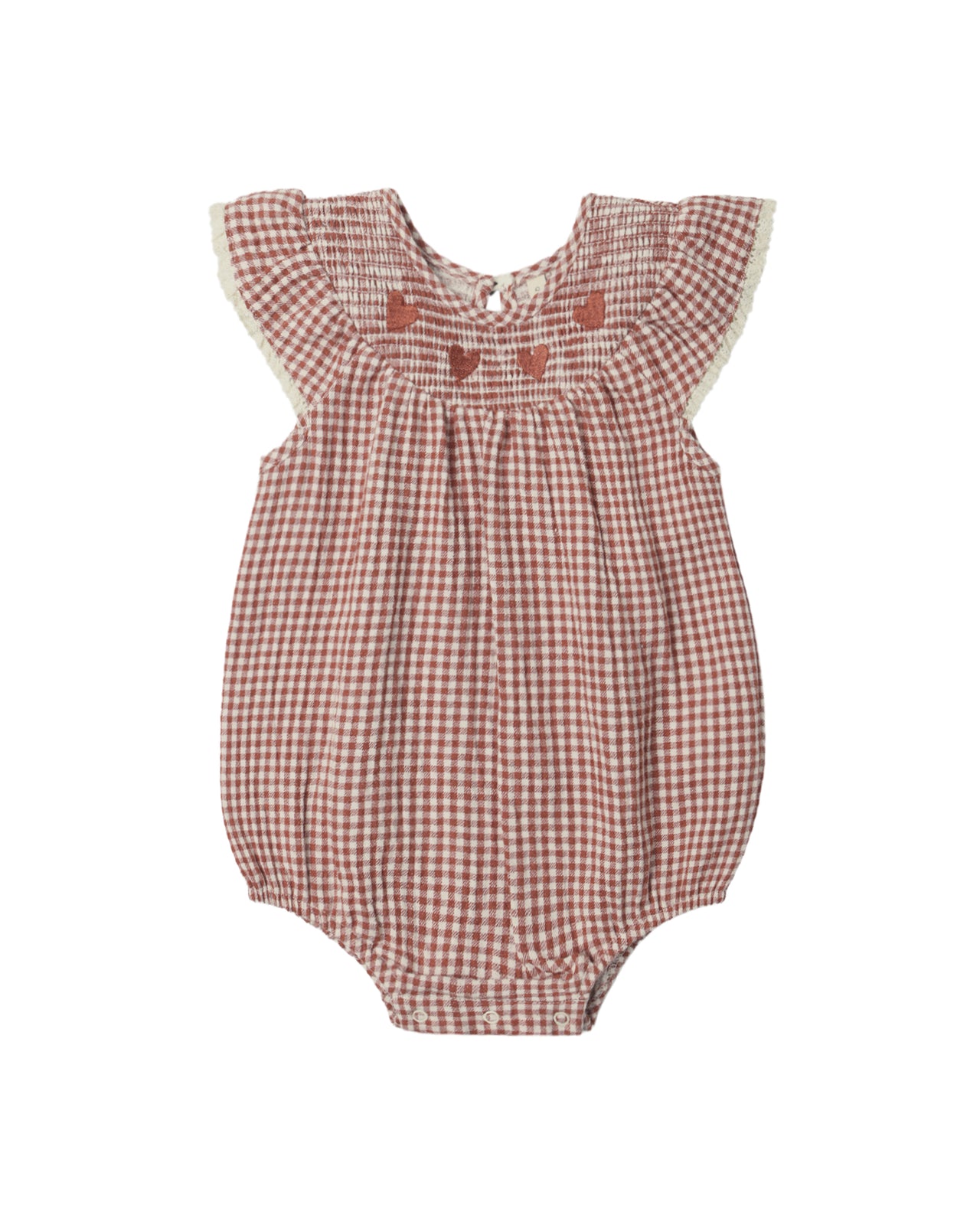 Red Gingham Lenore Romper