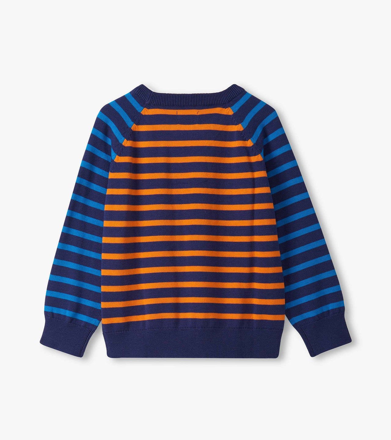 Dino Mixed Striped Raglan Sweater