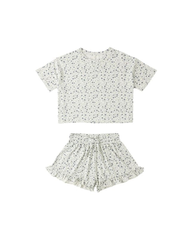 Blue Ditsy Mosie Set