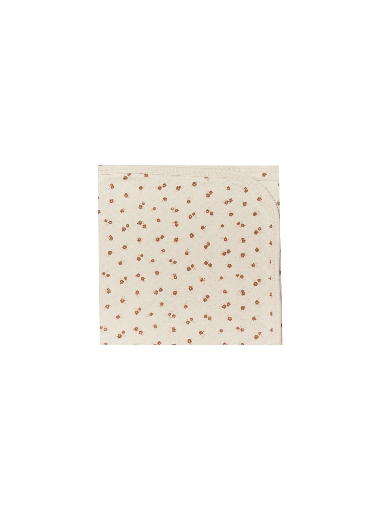 Pointelle Baby Blanket- Natural Petite Floral