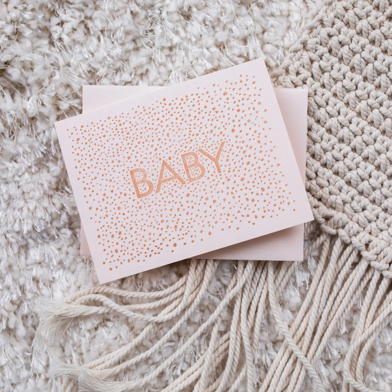 Baby Dots Blush - Card