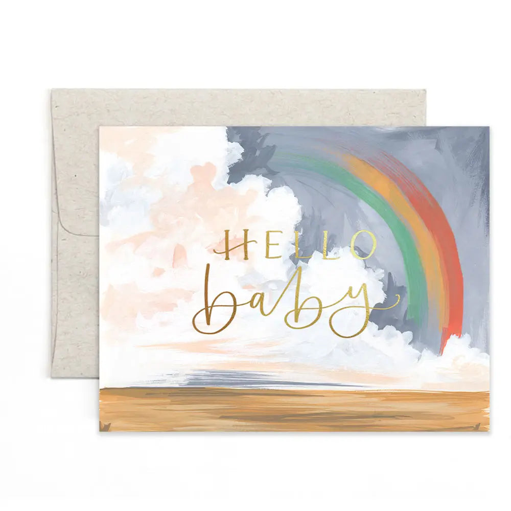 Hello Baby Rainbow Card