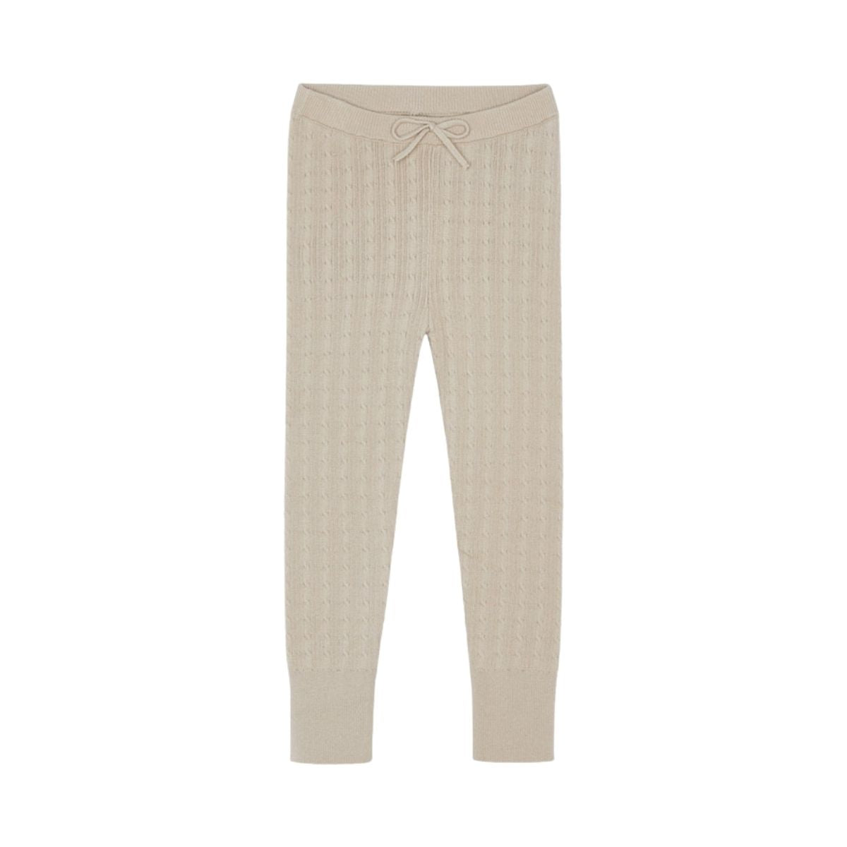 Tan Cable Knit Leggings