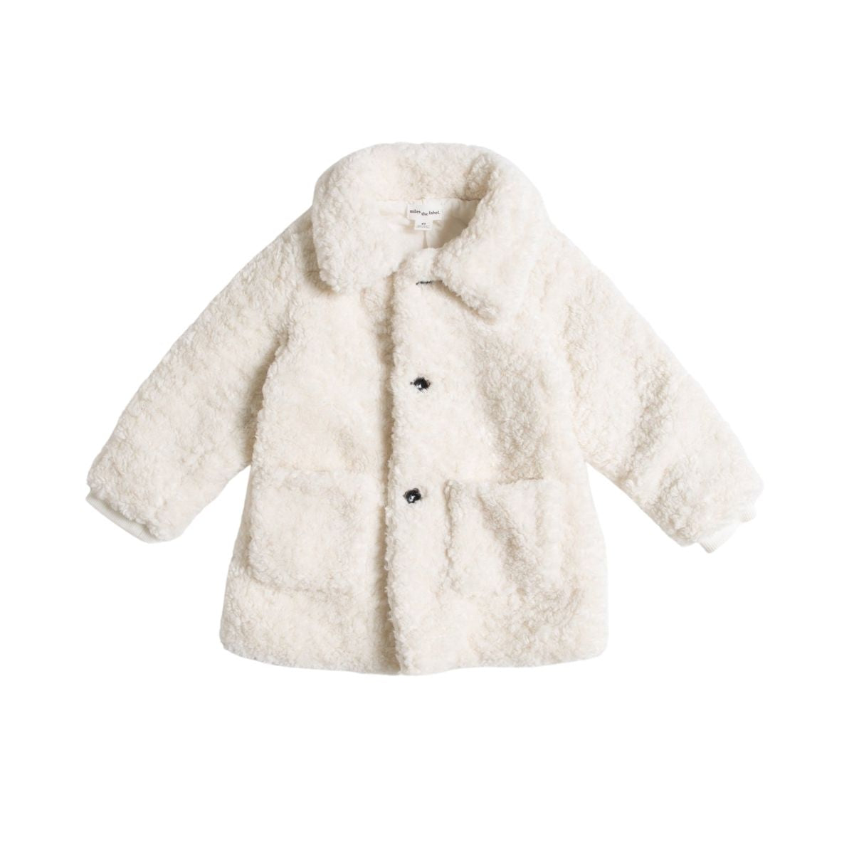 Sherpa Coat in Cream with Recycled Polyster