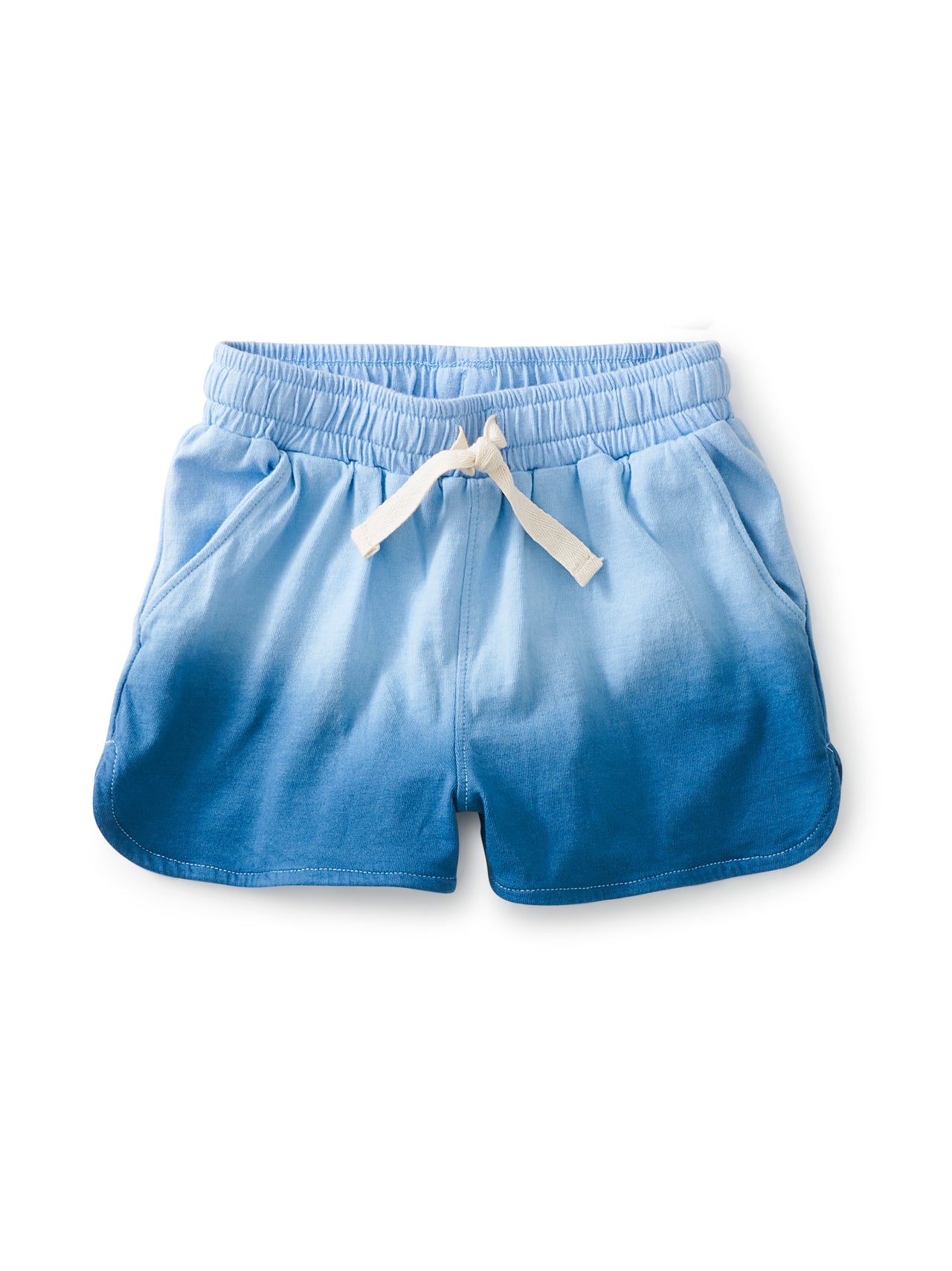Dipe Dye Tie-Waist Shorts- Whale Blue