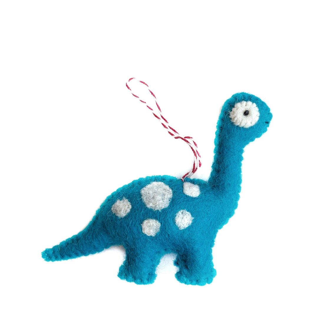 Blue Brachiosaurus Dino Felt Ornament
