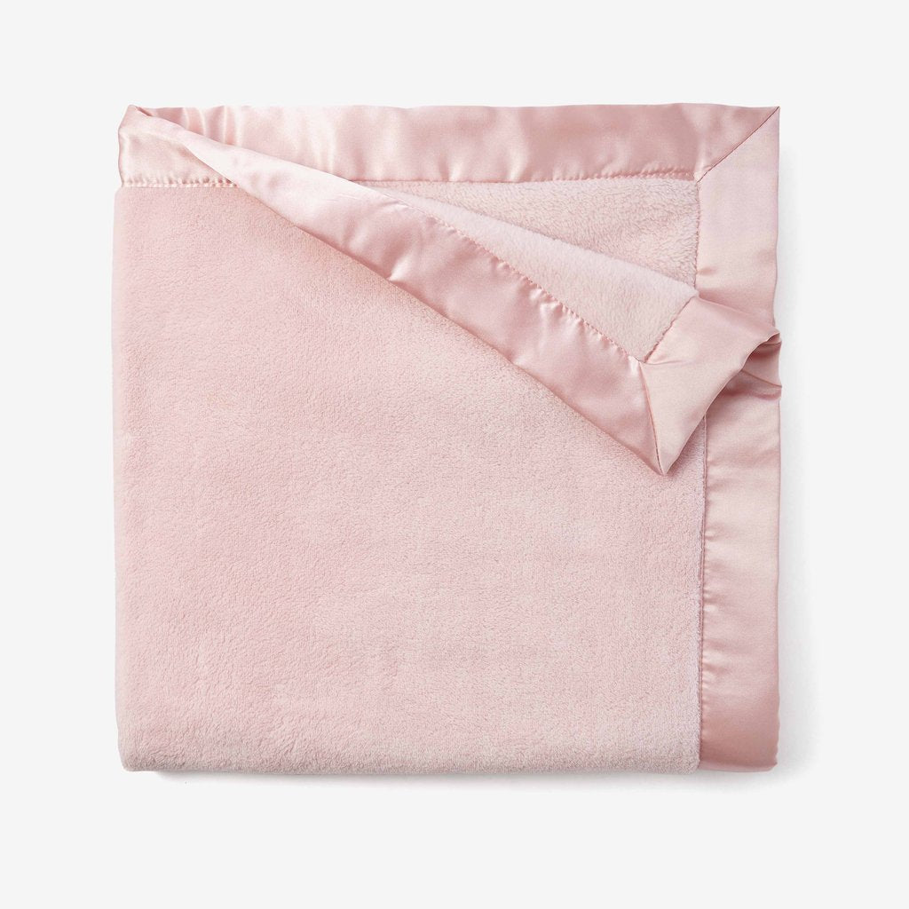 Chalk Pink Fleece Baby Stroller Blanket