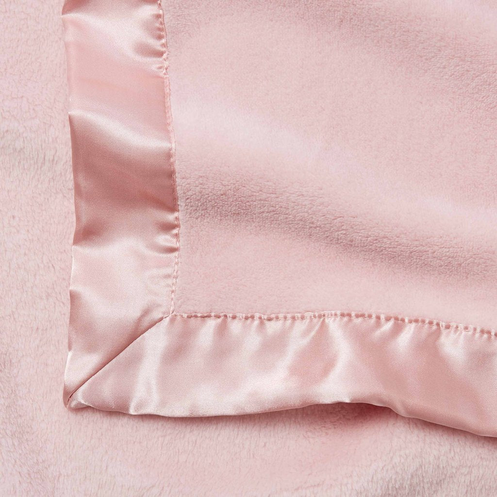Chalk Pink Fleece Baby Stroller Blanket