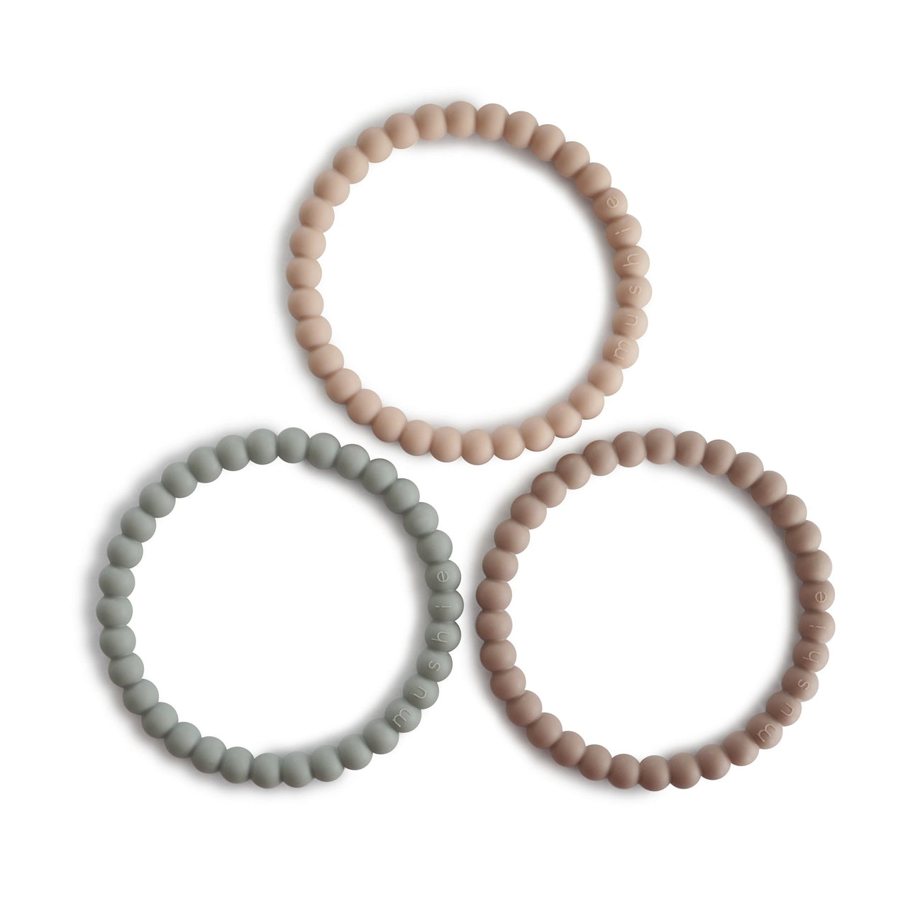 Pearl Teether Bracelet 3 pack- Clary Sage/Tuscany/Desert Sand