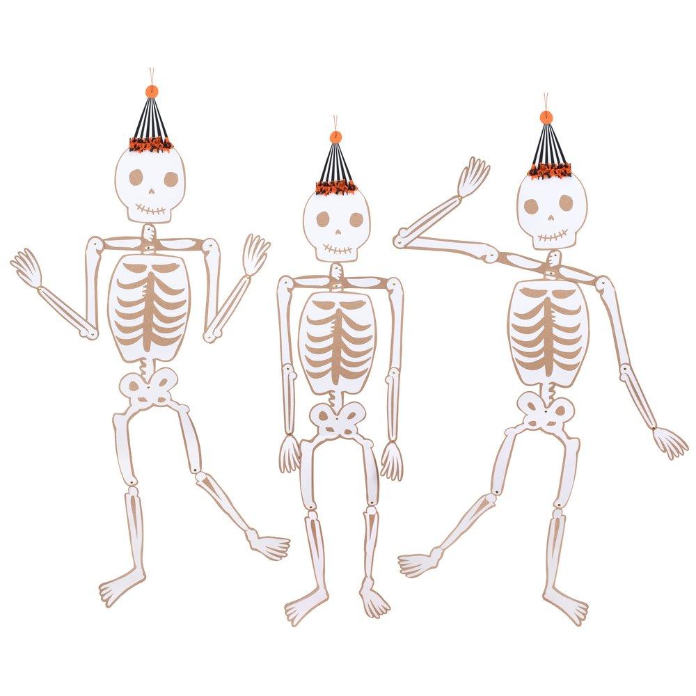 Vintage Giant Halloween Jointed Skeletons (set of 3)