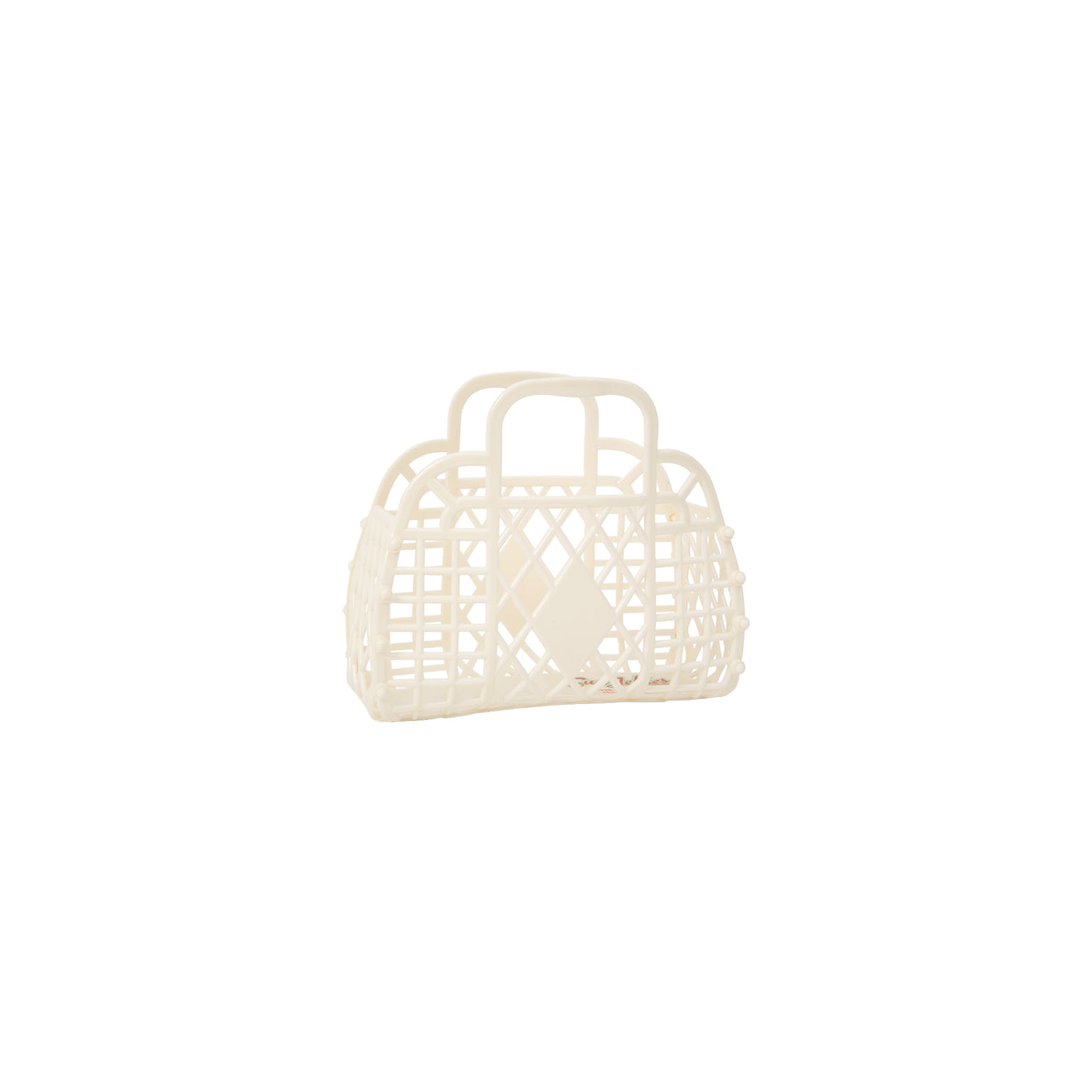 Mini Retro Basket- Cream