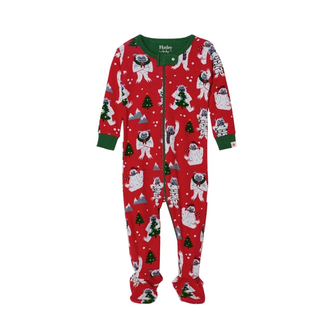 Yuletide Yetis Organic Cotton Footed Coverall