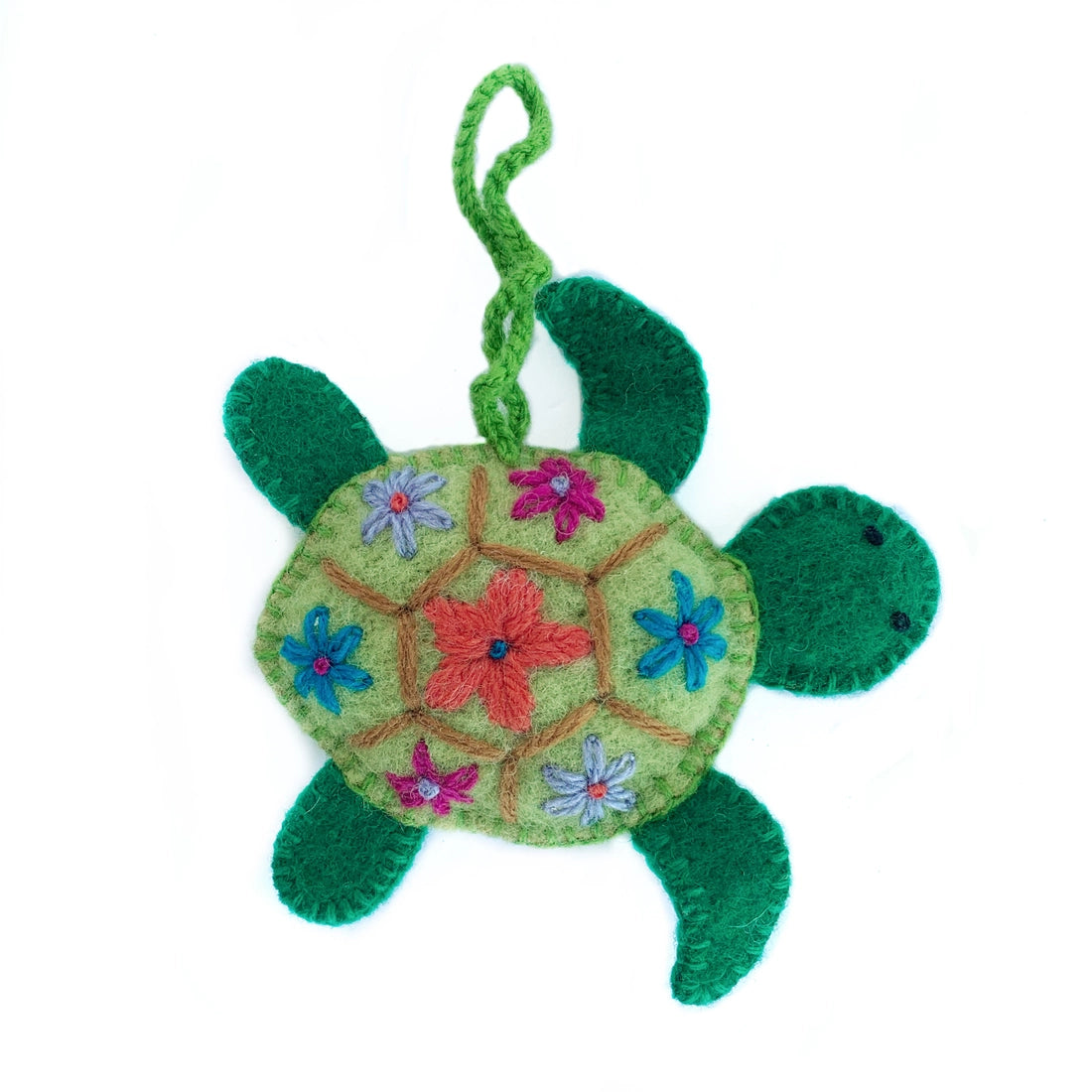 Sea Turtle Felt Wool Ornament