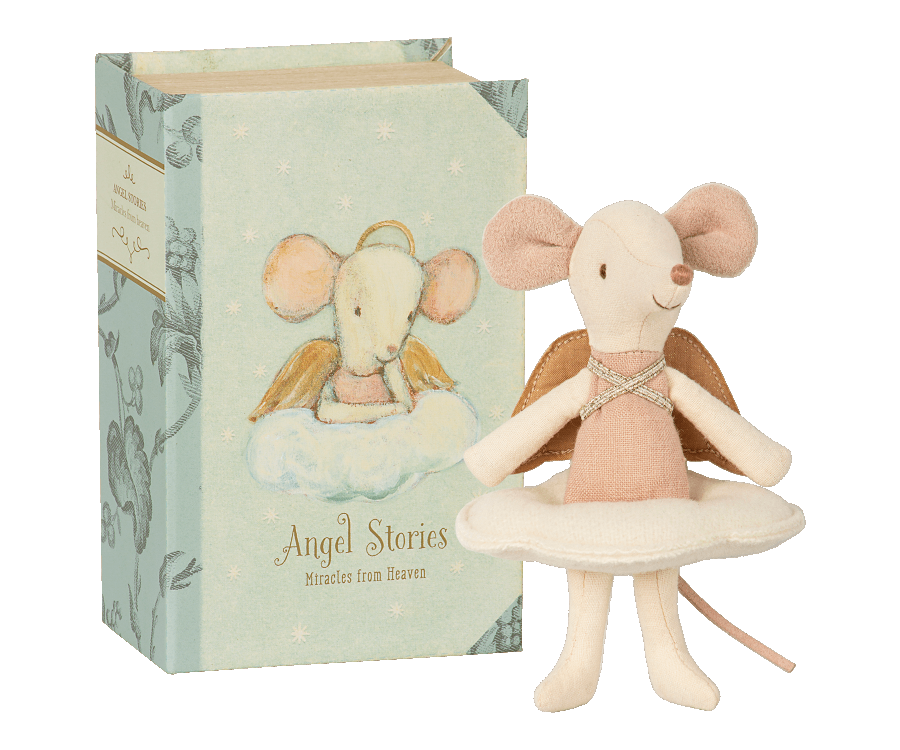 Maileg Angel Stories - Big Sister Mouse in Book - G.Williker's Toy