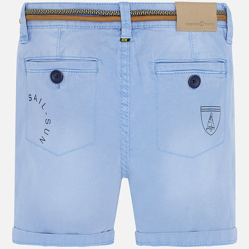 Blue Bermuda Cord Shorts
