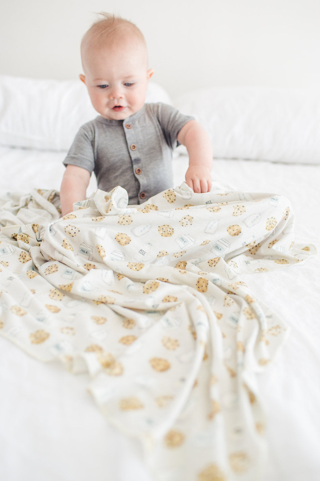 Knit Swaddle Blanket- Chip