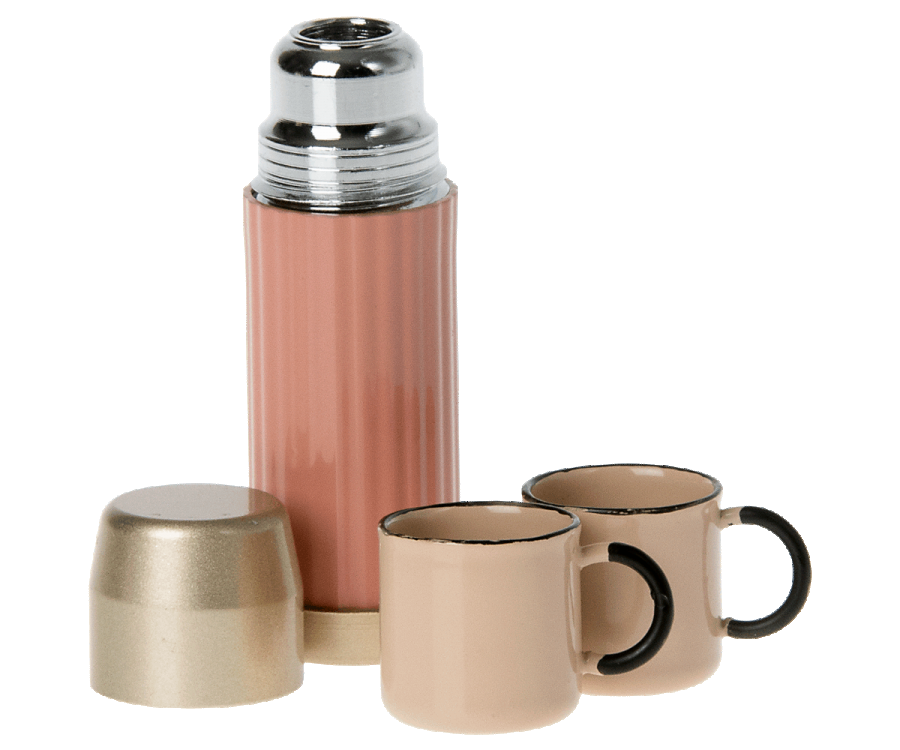 Thermos and cups- Soft Coral