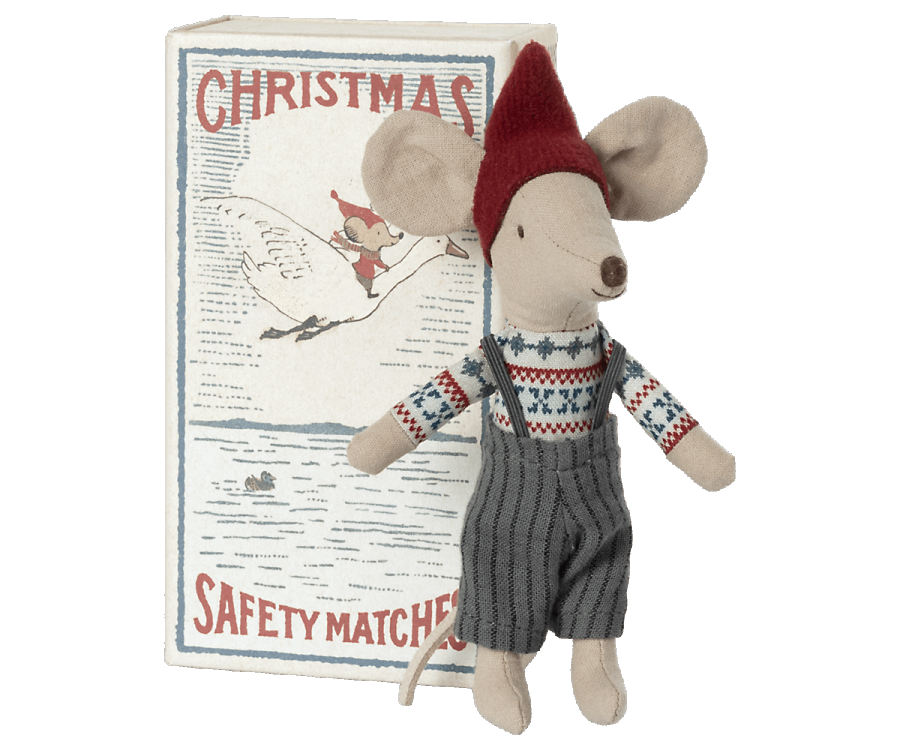 Big Brother Christmas Mouse in Matchbox - Maileg
