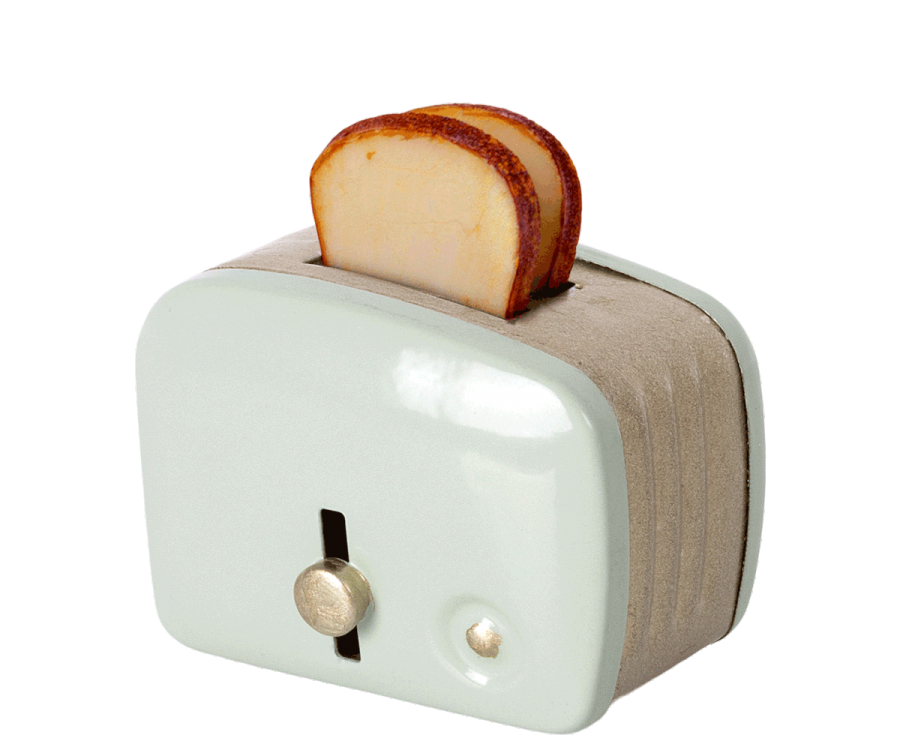 Miniature Toaster & Bread - Mint - Maileg