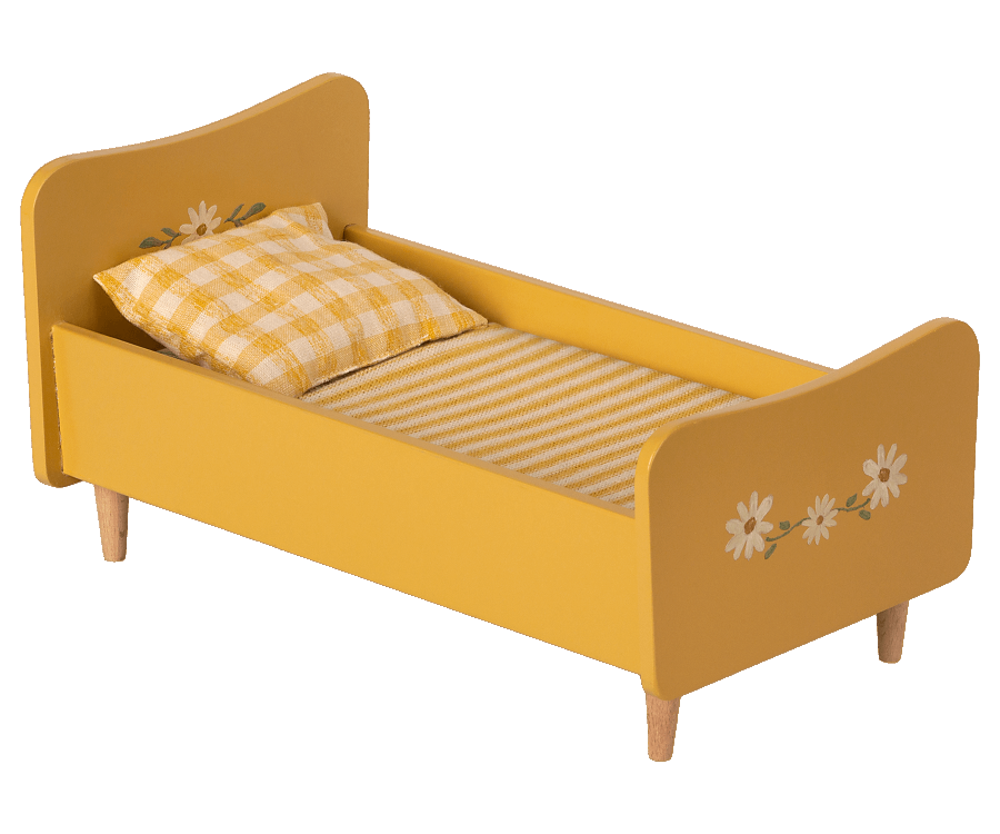 Mini Wooden Bed - Yellow - Maileg