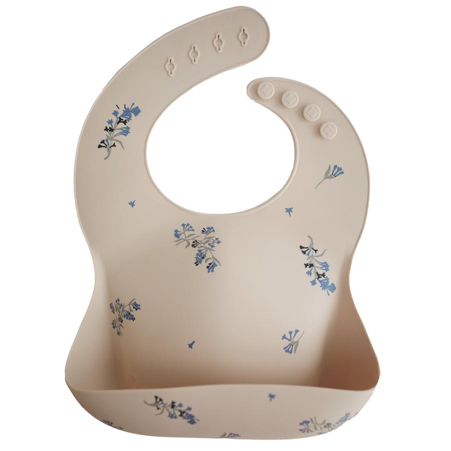 Silicone Bib by Mushie - Lilac Flowers