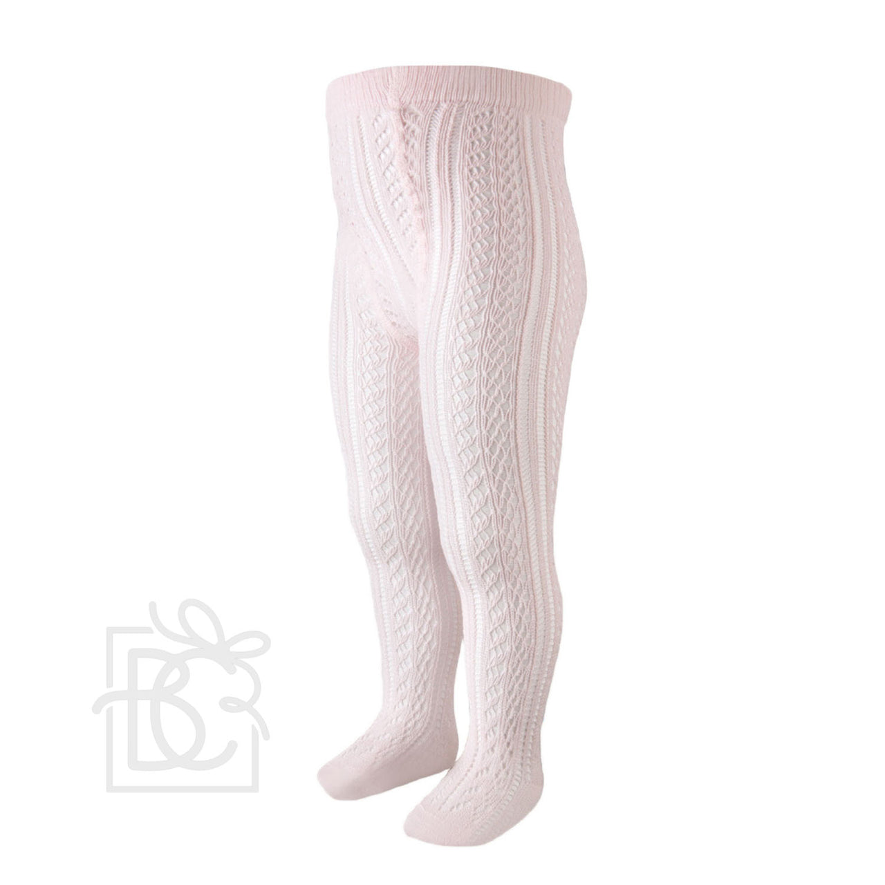 Lace Openwork Tights Soft Pink