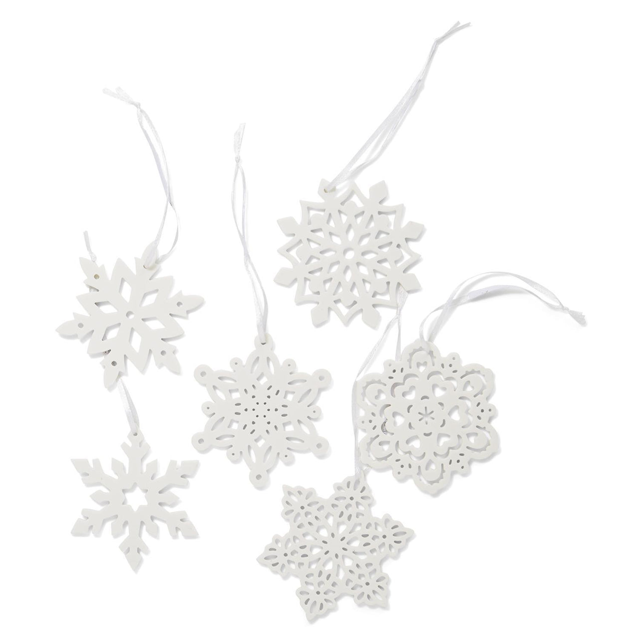 Snow White Snowflake Ornament - Porcelain