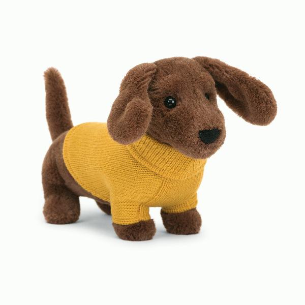 Sweater Sausage Dog - Yellow - Jellycat